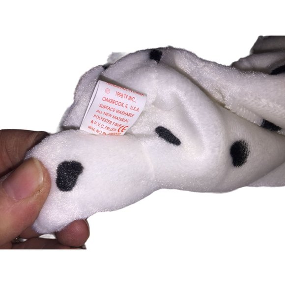 The Beanie Babies Collection TY Plush Dog named "Dotty" - Picture 8 of 12